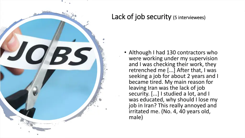 lack of job security lack of job security 5