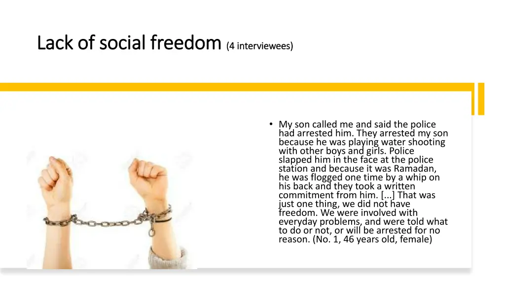 lack of social freedom lack of social freedom