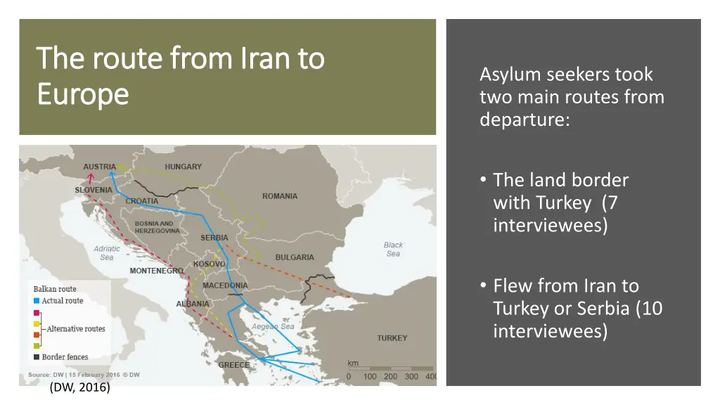the route from iran to the route from iran
