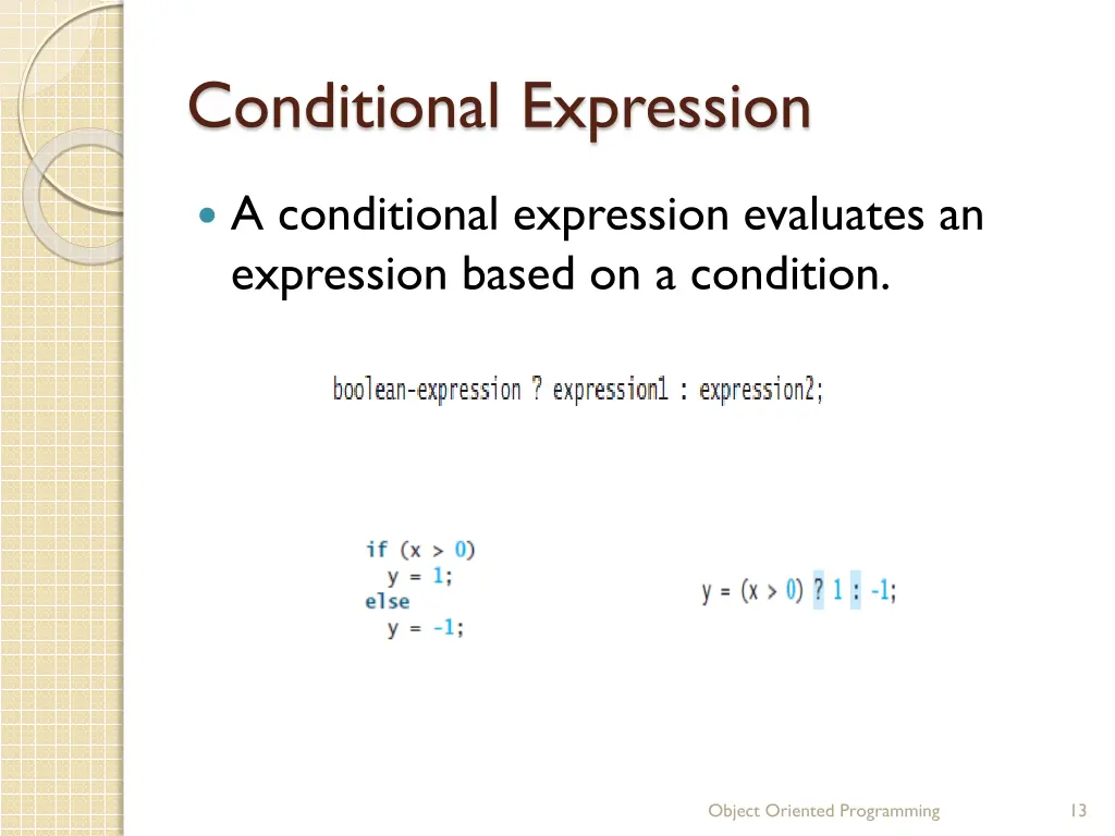 conditional expression