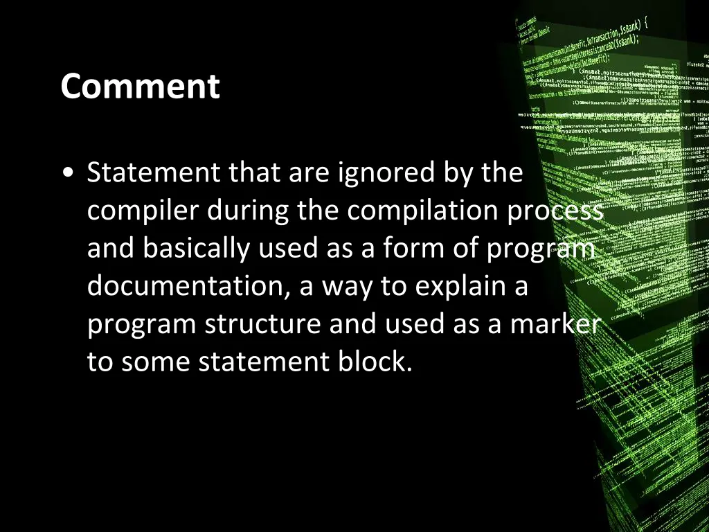 comment
