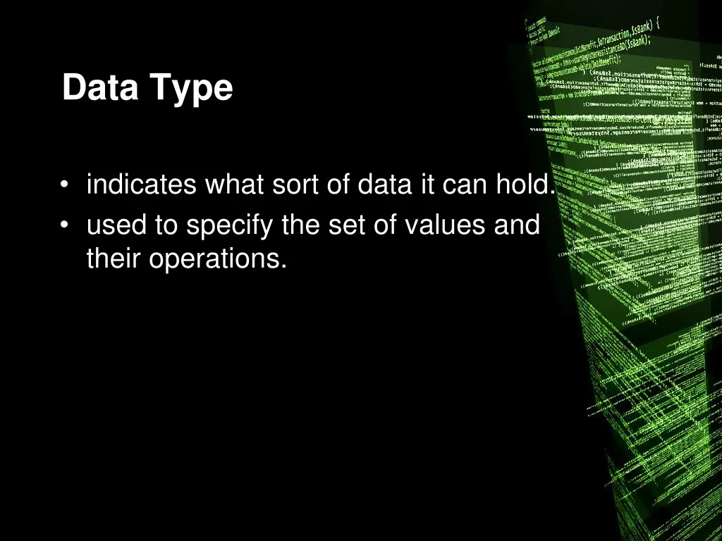 data type