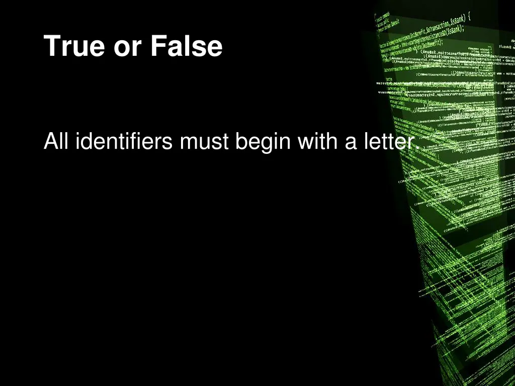 true or false 2