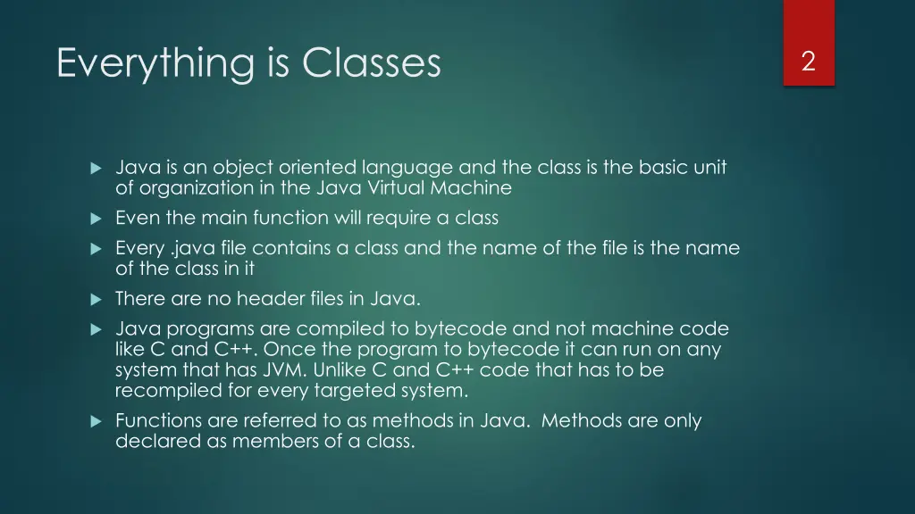 everything is classes