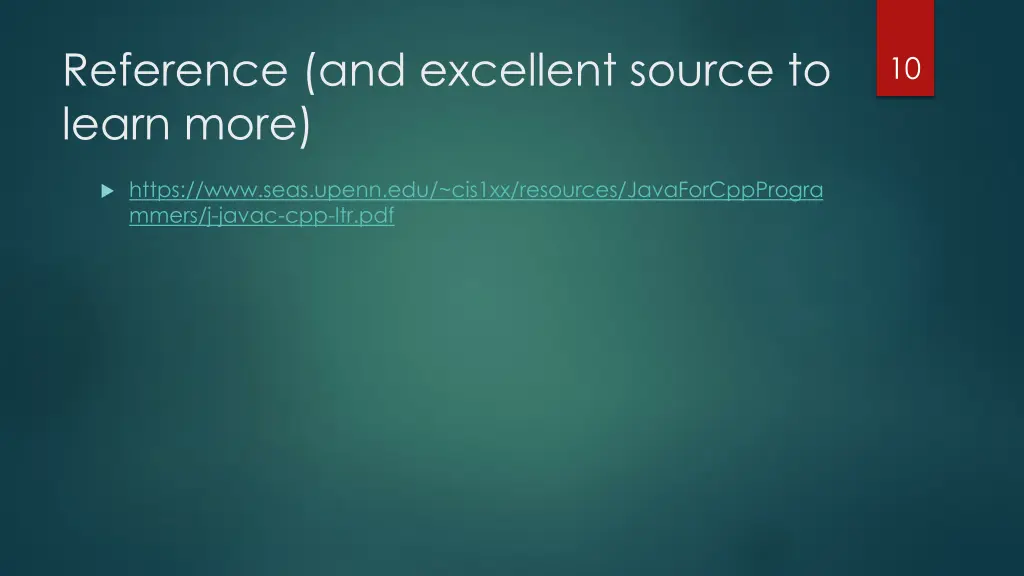 reference and excellent source to learn more