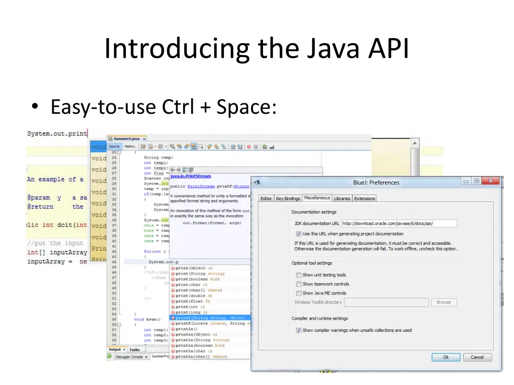 introducing the java api