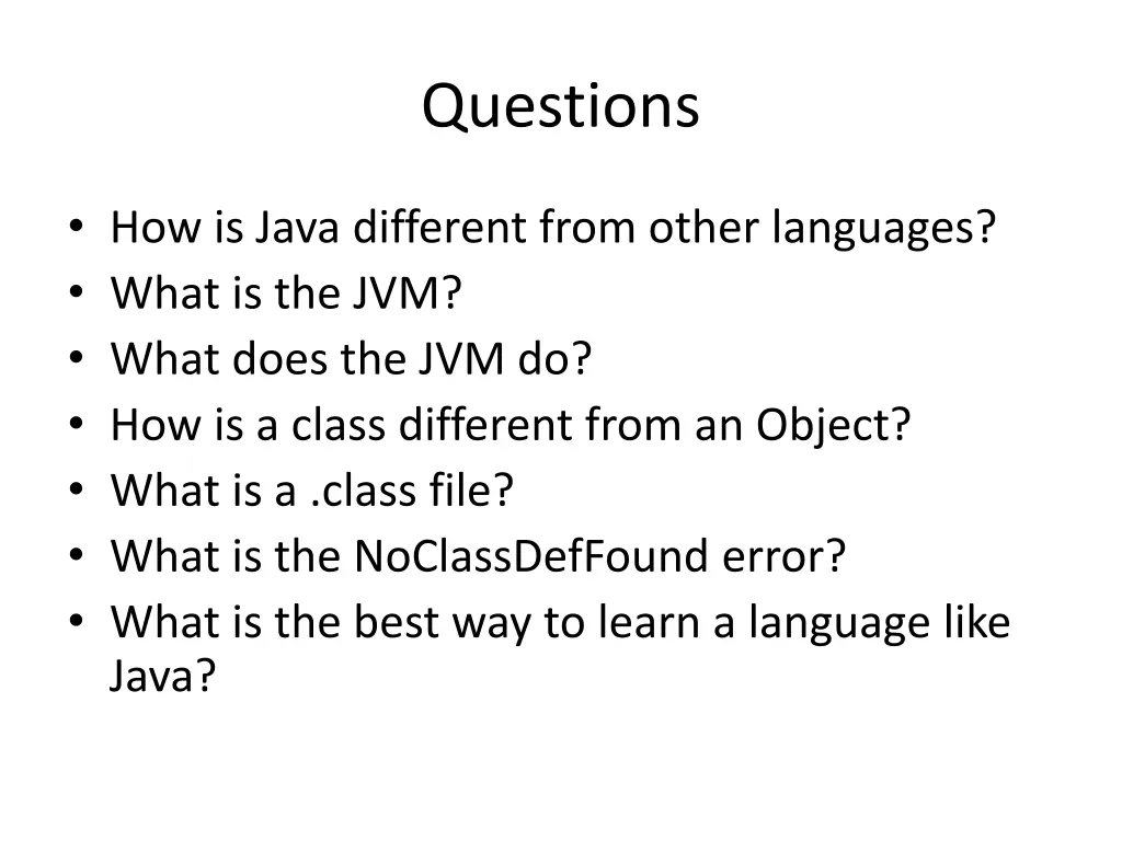 questions