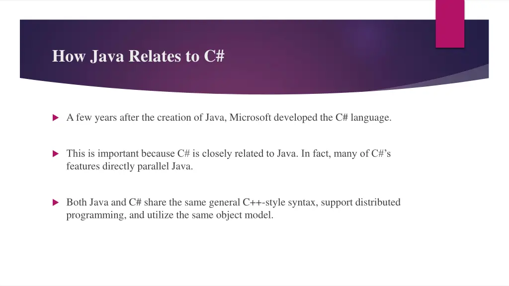 how java relates to c