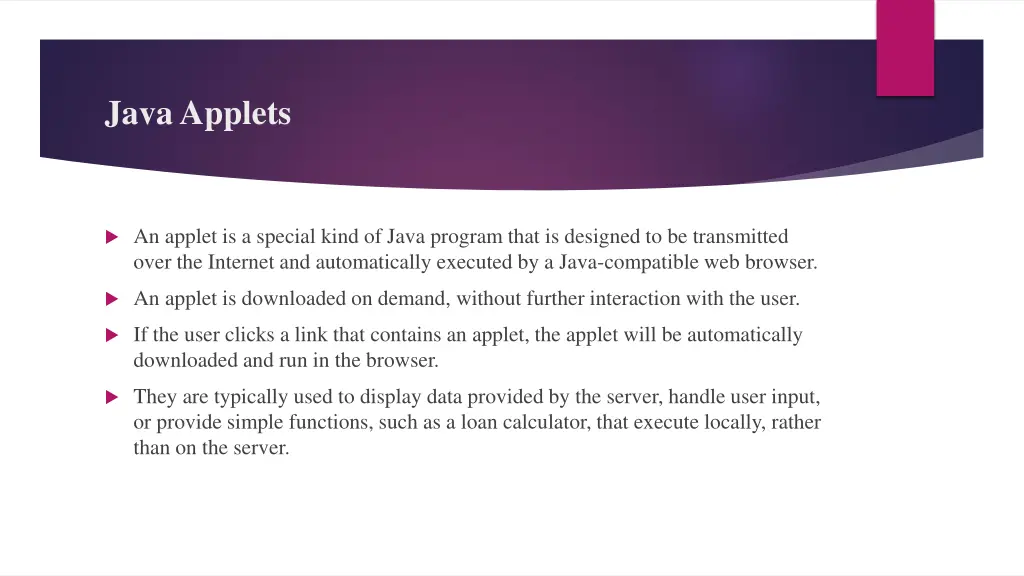 java applets