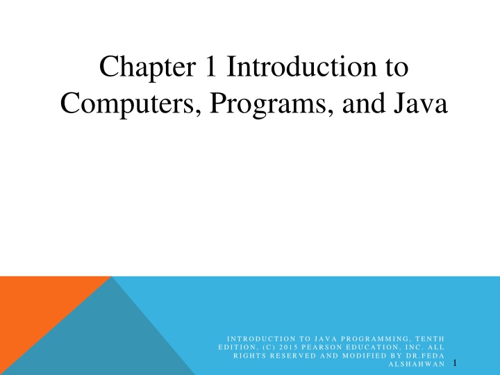 chapter 1 introduction to computers programs