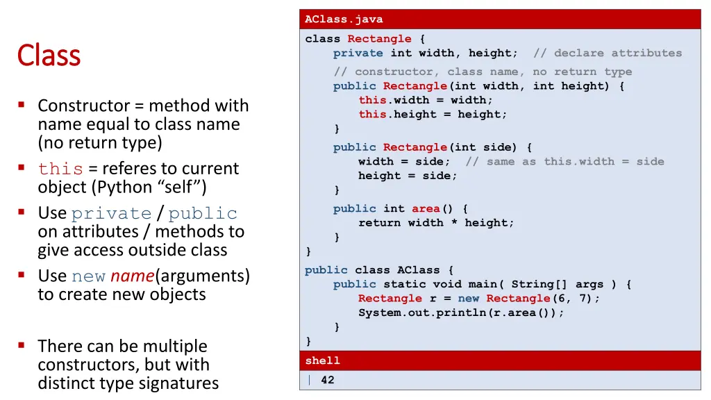 aclass java