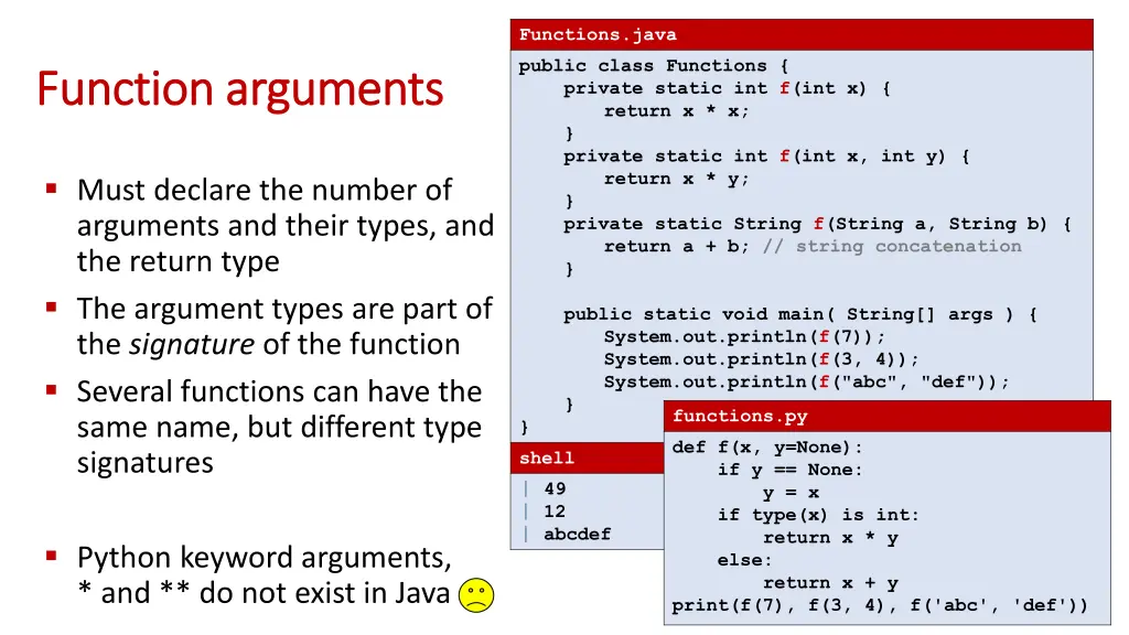functions java