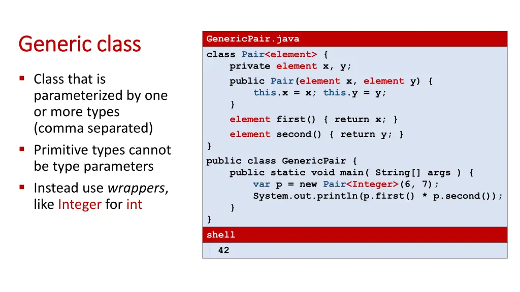 generic generic class