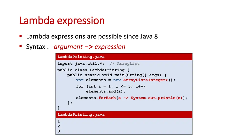 lambda expression lambda expression