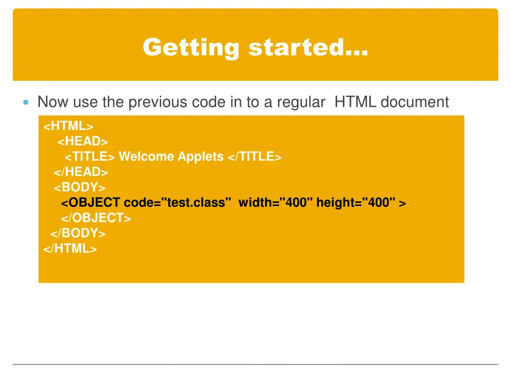 getting started 1