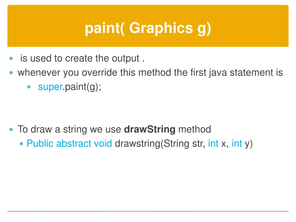 paint graphics g
