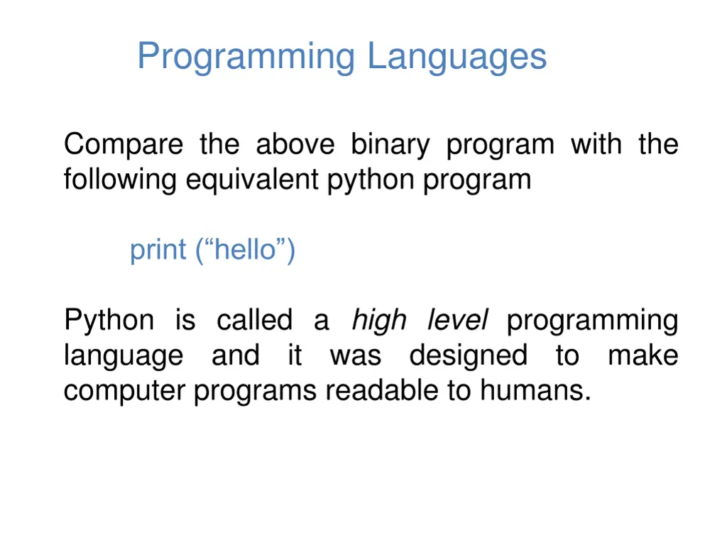 programming languages