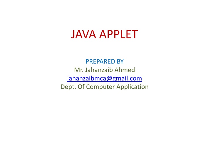 java applet