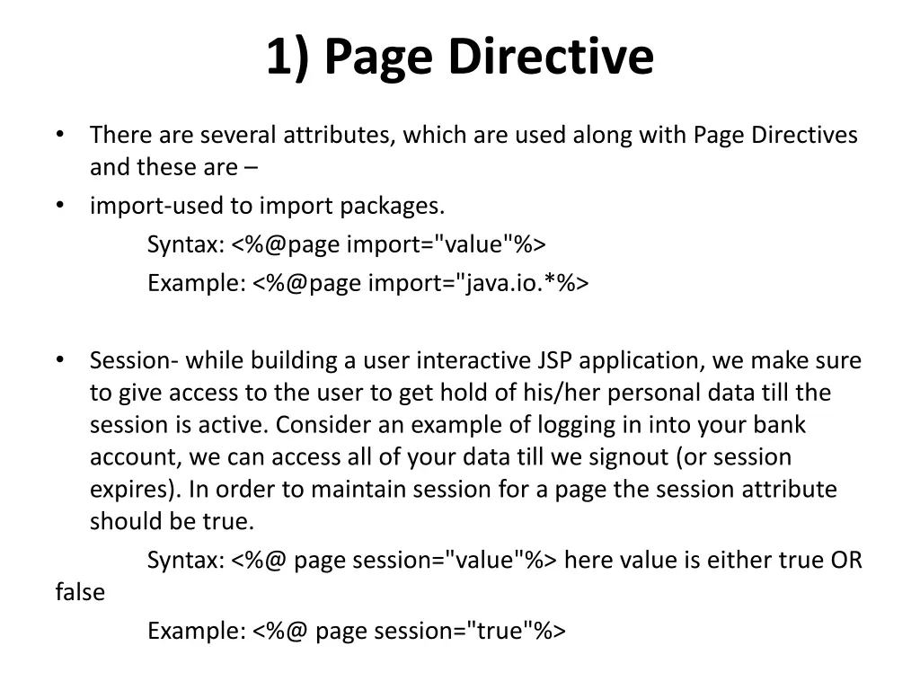 1 page directive