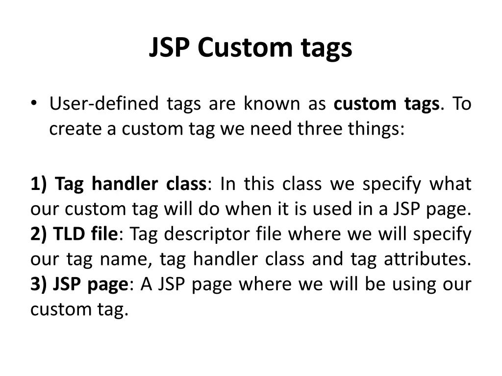 jsp custom tags