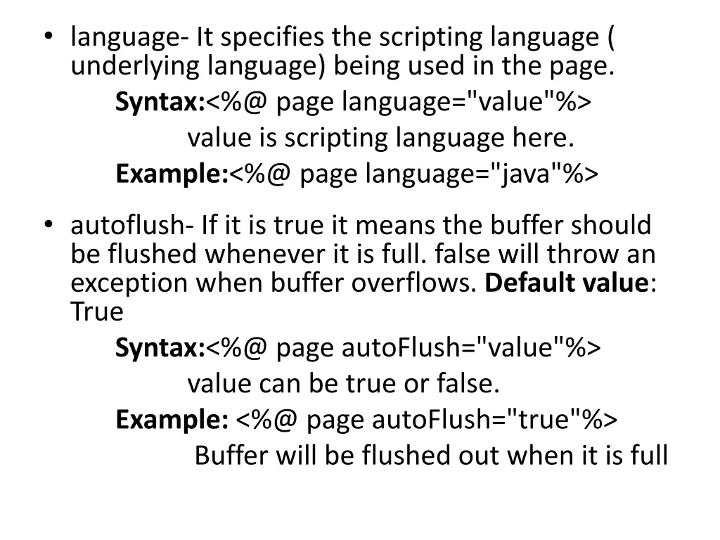 language it specifies the scripting language