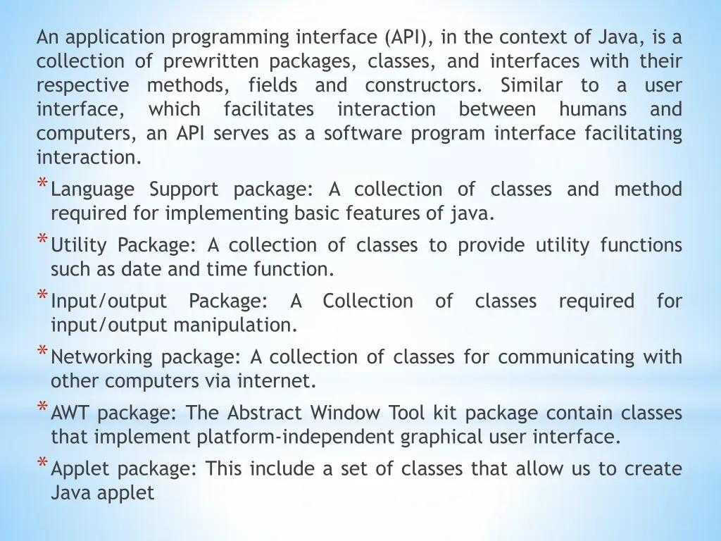 an application programming interface