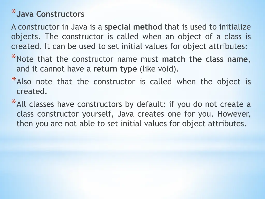 java constructors a constructor in java