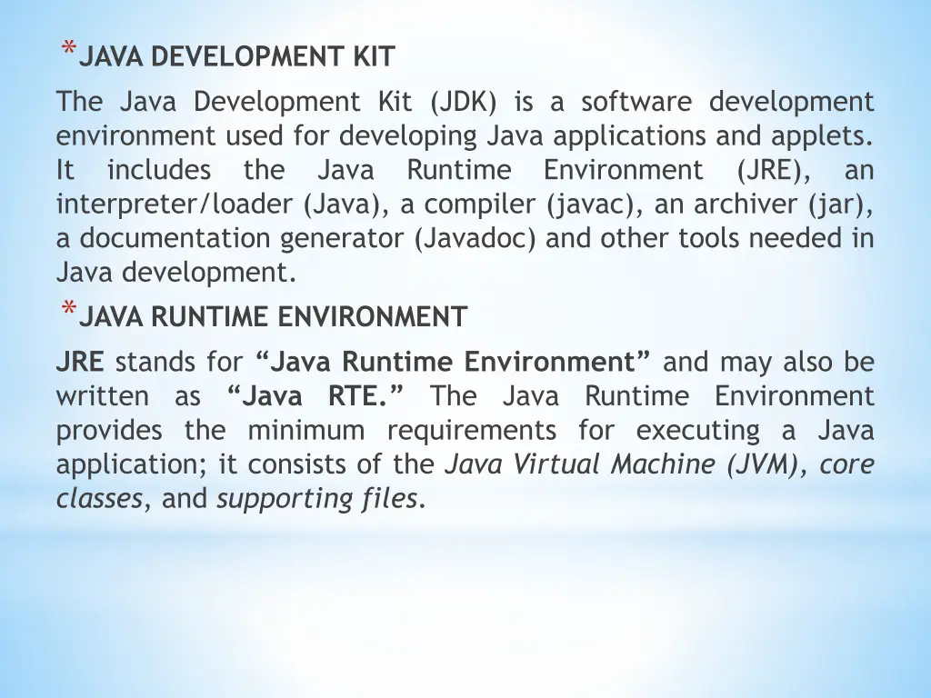 java development kit the java development