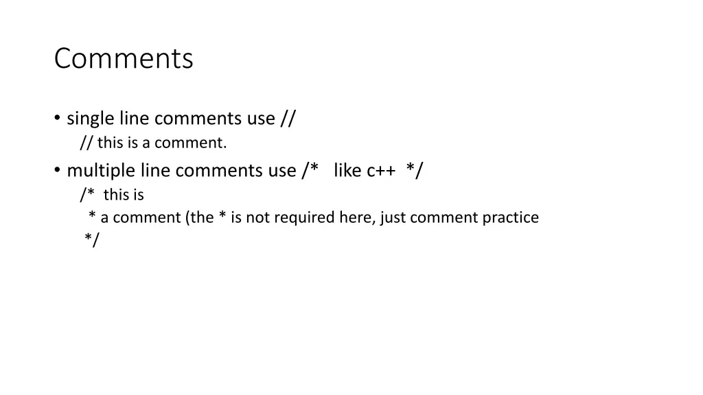 comments
