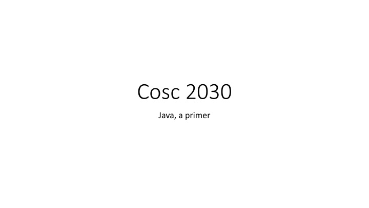 cosc 2030