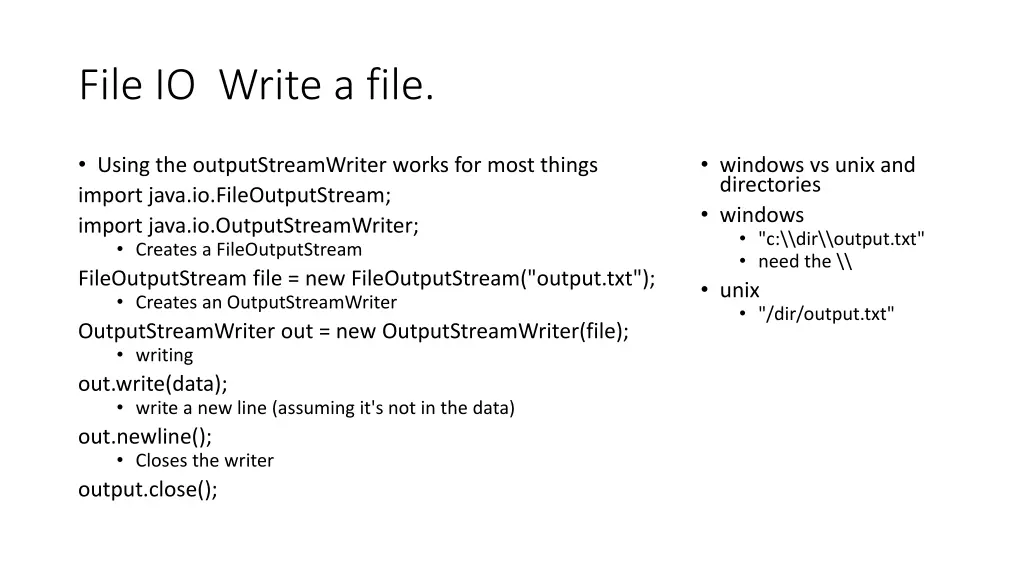 file io write a file