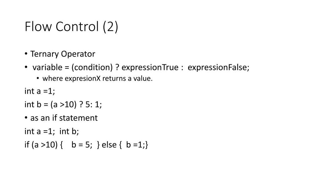 flow control 2