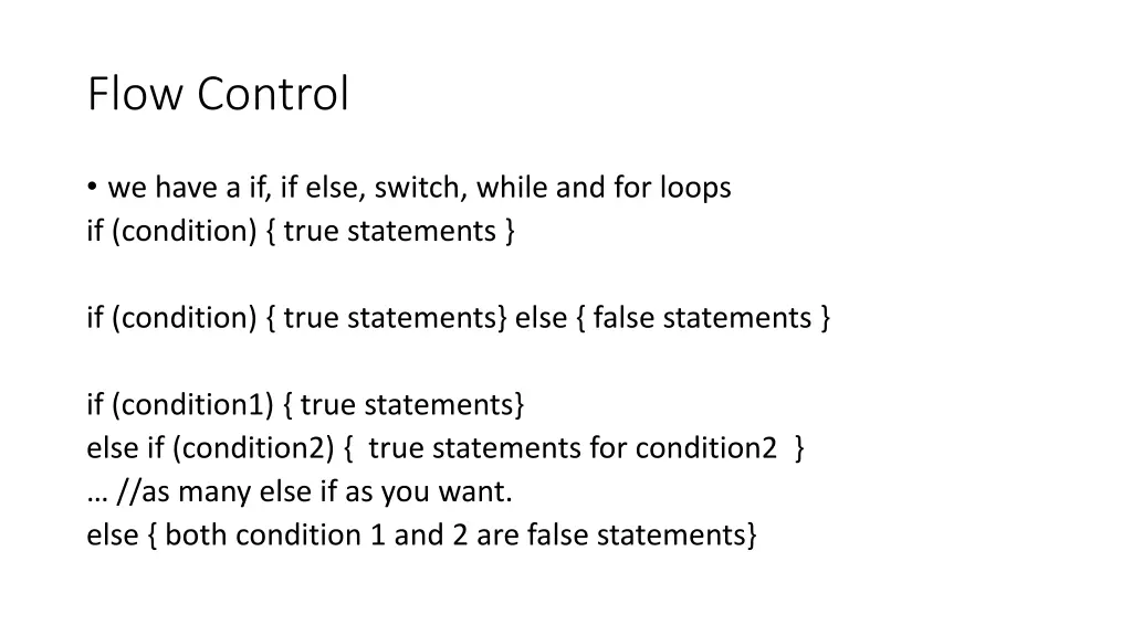 flow control