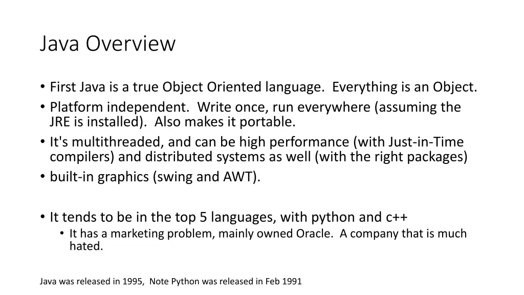 java overview