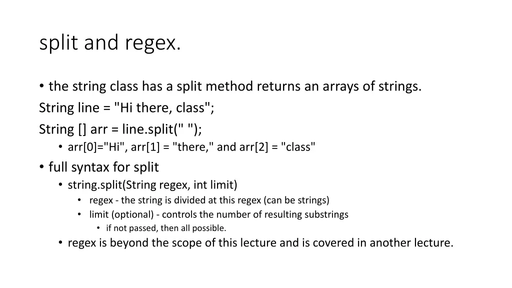 split and regex