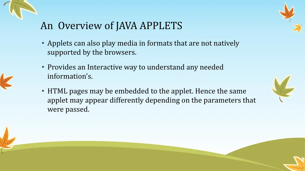an overview of java applets 1