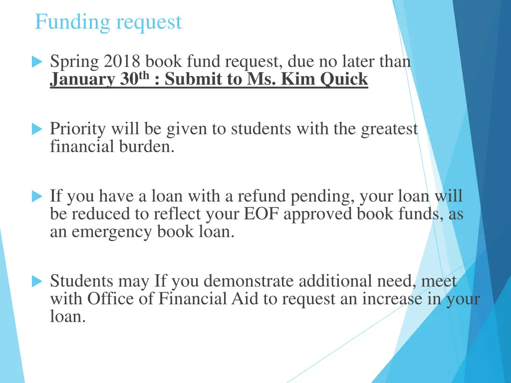 funding request