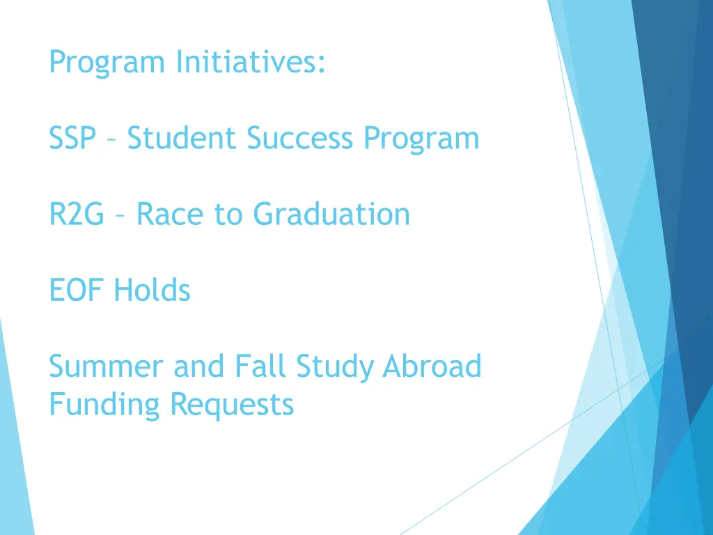 program initiatives