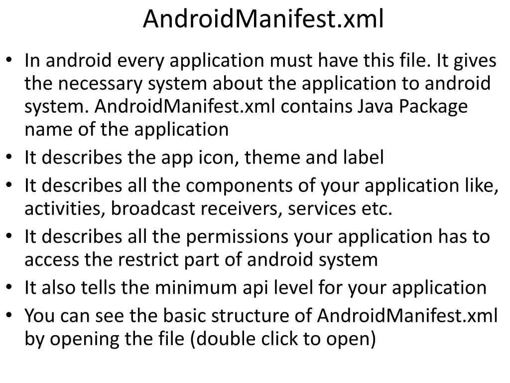 androidmanifest xml
