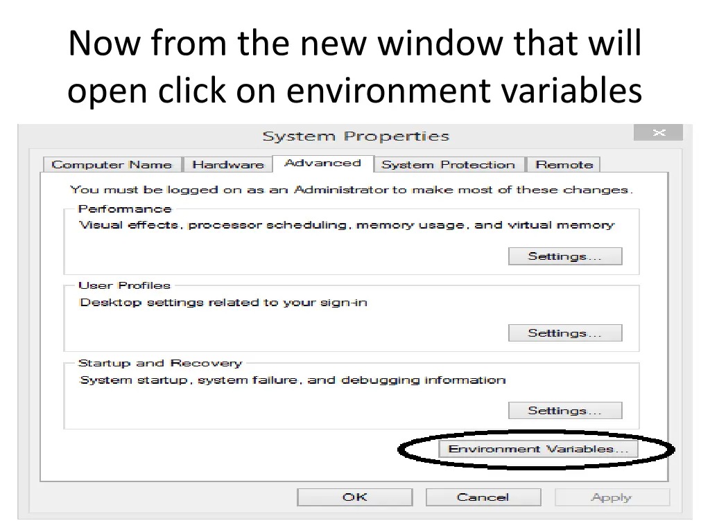 now from the new window that will open click