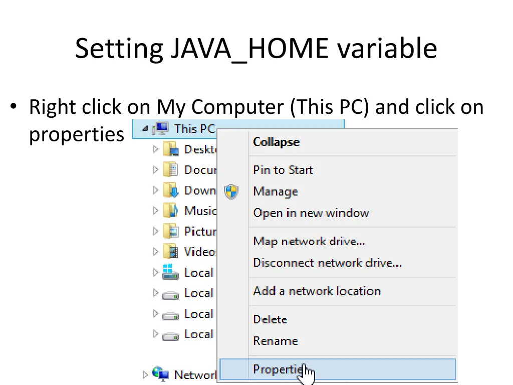 setting java home variable
