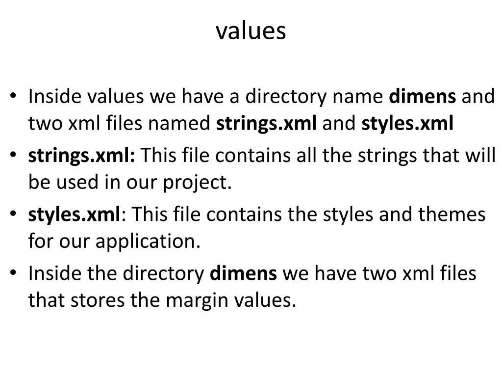 values