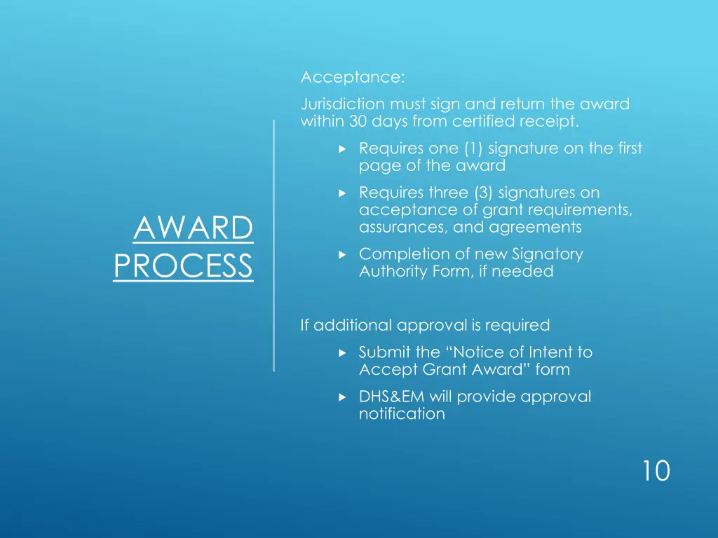 acceptance jurisdiction must sign and return