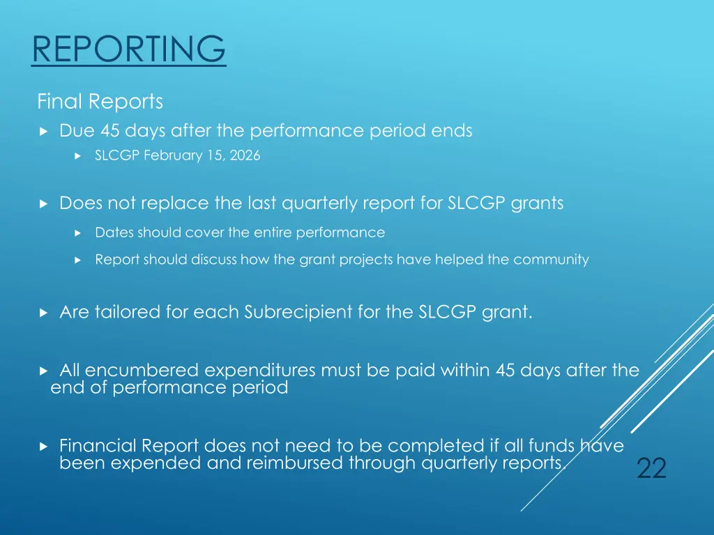 reporting