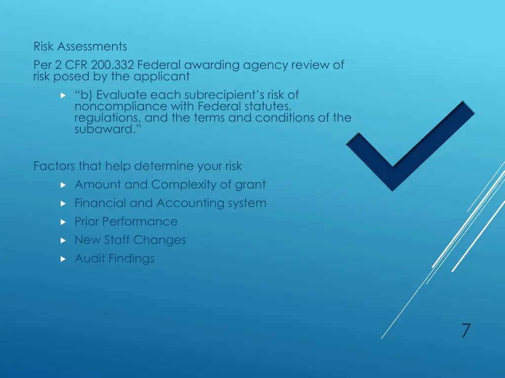 risk assessments per 2 cfr 200 332 federal