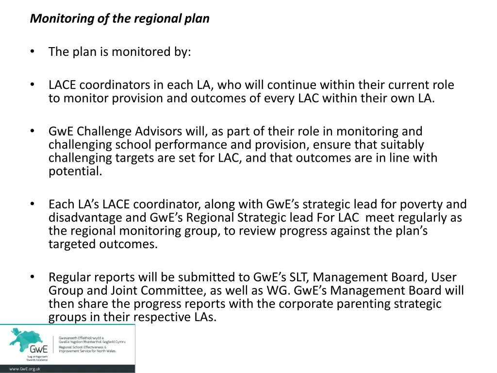 monitoring of the regional plan