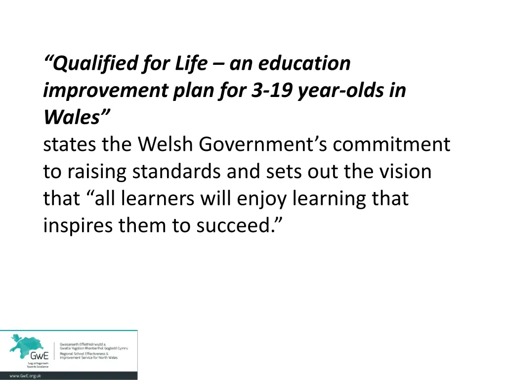qualified for life an education improvement plan