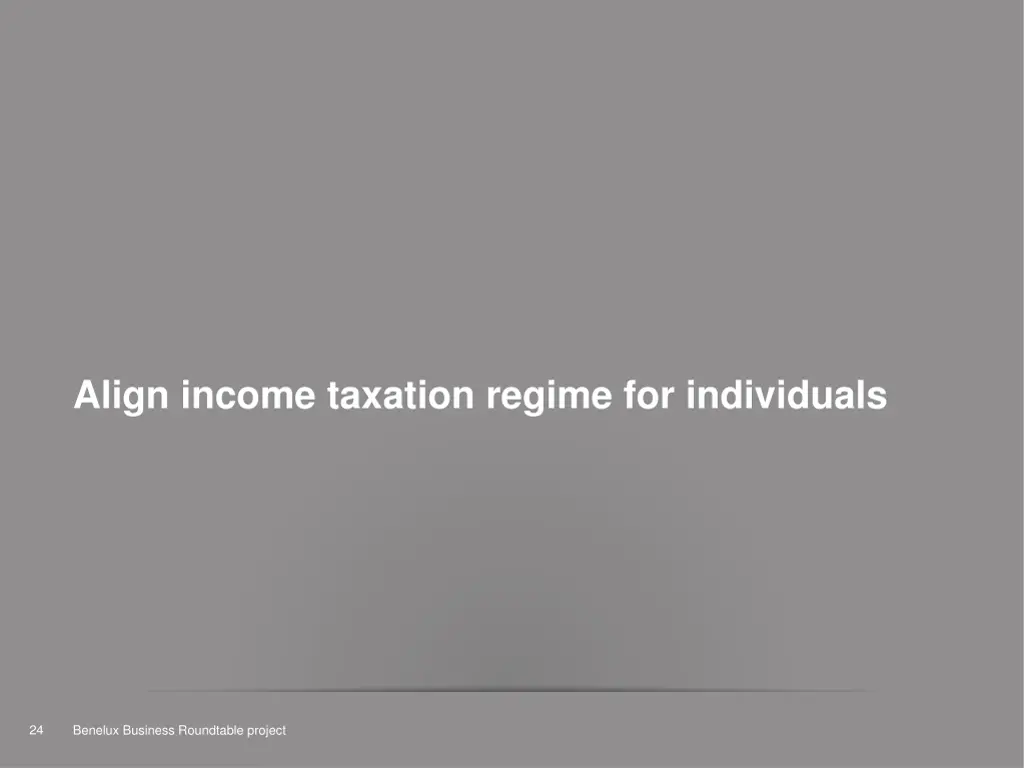 align income taxation regime for individuals