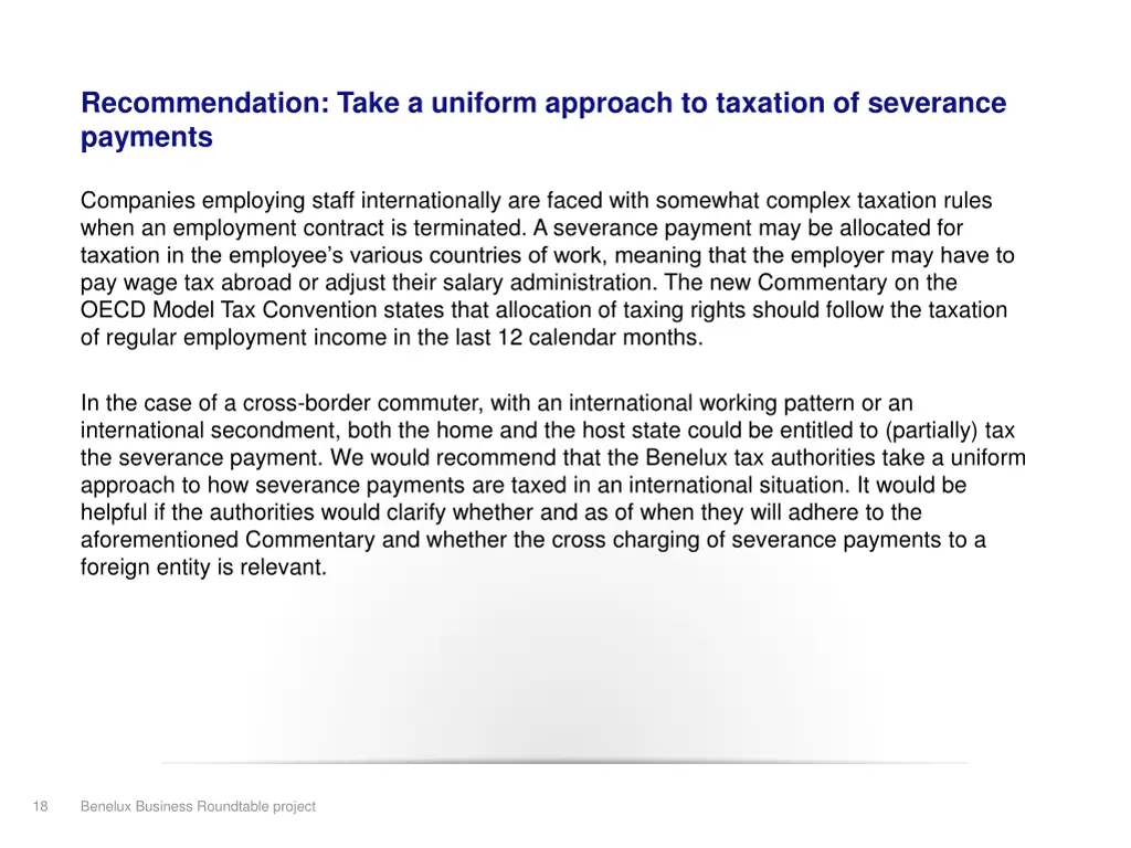 recommendation take a uniform approach