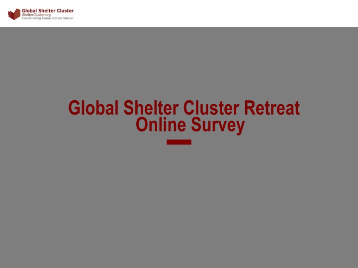 global shelter cluster retreat online survey